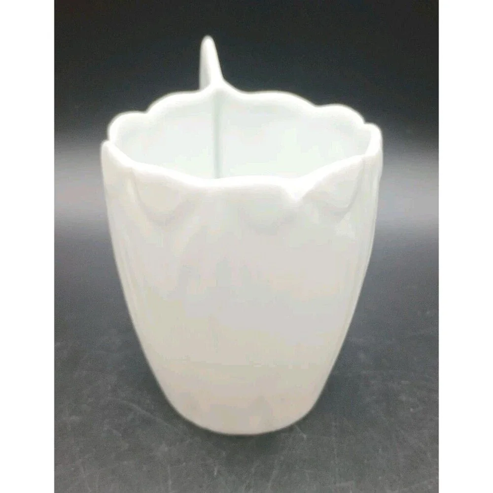 Arte Italica White Limoges Mug Jacques Pergay Endive Solid Handle